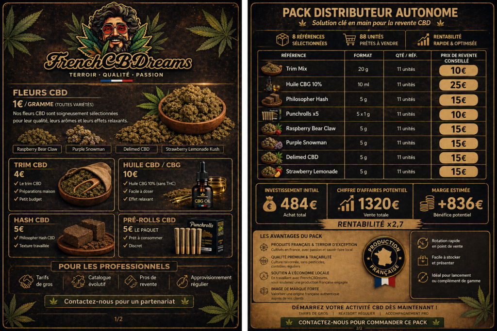 Fournisseur distributeur de CBD
